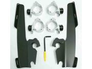 Memphis Shades Trigger Lock Mount Kit for Batwing Fairing and Fats Slim Windshields Black American VTwin MEM8988