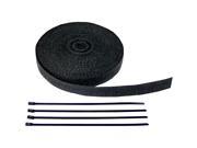 Cycle Performance Exhaust Pipe Wrap with Tie Wrap 1in. x 50ft. Black 9044B