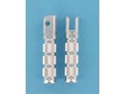 Emgo 50 11251 Anodized Aluminum Rear Footpegs Silver