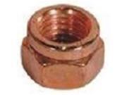 25 M10 1.5 Exhaust Lock Nut Copper Plated Steel 17mmHex