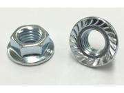 25 M 7 1.0 Hex Flange Nut Class 8 with Serrations Zinc. DIN 6923 ISO 4161