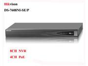 Hikvision NVR 8CH DS 7608NI SE P Network Video with 4 independent PoE network interfaces.Up to 5 MP PoE English Version