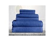 Bamboo Fiber 6pc Towel Set Blue