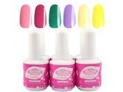 2014 New Perfect Summer Gel Polish 15ml pc 6pcs Mix Rainbow Color UV Gel Nail Polish Nail Beauty Products