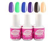 2014 New Perfect Summer Gel Polish 15ml pc 6pcs Mix Rainbow Color UV Gel Nail Polish Nail Beauty Products