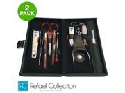 Refael Collection Deluxe 10 Piece Manicure Set with Carrying Case 2 Pack