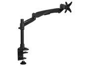 Mount It! Single Monitor Desk Mount Height Adjustable Full Motion Articulating Flat Panel Computer Monitor Desk Mount With Spring Arm Clamp Base Compatible