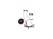 MobileSpec MS52R Chords Noise Isolating Ear Buds with Mic Red