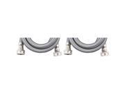 CERTIFIED APPLIANCE WM60SS2PK Braided Stainless Steel Washing Machine Hoses 2 pk 5ft