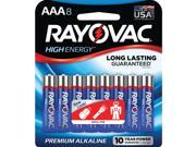 RAYOVAC 824 8J AAA Alkaline Batteries 8 pk