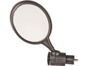 MIRROR ACTION BAR END OVAL 3x3.5 BLACK