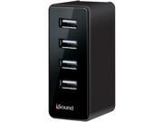 ISOUND ISOUND 2152 4 Rubberized USB Wall Charger Pro Black
