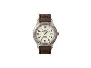 TIMEX T49870JV Timex Expedition Metal Field Full Size Watch Creme Dial Brown Leather T49870JV