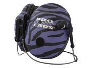 Pro Ears Pro 200 Purple Zebra Behind Head Hearing Protection