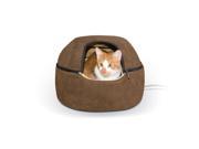 K H PET PRODUCTS 3897 Chocolate K H PET PRODUCTS KITTY DOME BED HEATED SMALL CHOCOLATE 16 X 16 X 12