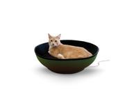K H PET PRODUCTS 5392 Green Black K H PET PRODUCTS THERMO MOD HALF POD PET BED GREEN BLACK 22 X 22 X 6.25