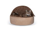 K H PET PRODUCTS 2997 Chocolate Tan K H PET PRODUCTS SELF WARMING KITTY BED HOODED LARGE CHOCOLATE TAN 20 X 20 X 12.
