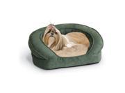 K H Pet Products KH4426 Deluxe Ortho Bolster Sleeper Large Green Paw 40 in. x 33 in. x 9.5 in.