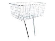 Bicycle Basket Wald 157B Giant Delivery Silver 21x15x9 with Legs Hardware