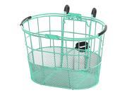 Bicycle Basket Sunlite Front Wire Mesh Oval Lift Off Standard Seafoam Green with Bracket