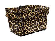 Cruiser Candy Animal 14 Leopard Reversible Bicycle Basket Liner and Bag Large