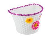 Bicycle Basket Sunlite Front Classic Flower Small 10x6.5x6.25 with Straps