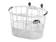 Bicycle Basket Sunlite Front Standard Oval Mesh Lift Off White with Bracket