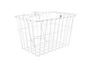 Wald 133 Lift Off Front Bicycle Basket with Removable Bracket White