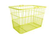 Bicycle Basket Sunlite Front Wire Mesh Lift Off Standard Hi Visivility Yellow with Bracket