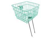 Bicycle Basket Sunlite Front Wire Fixed 14.5x12x9.5 Seafoam Green