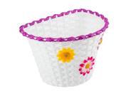 SunLite Classic Flower Bicycle Basket Large White