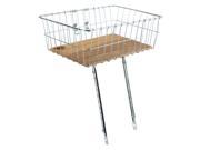 Bicycle Basket Wald 1392ww Standard Large 18x13x6 Woody with Multifit Braces 2pc Hb Clamps For Up To 31.8mm Hb