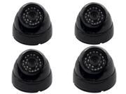 4 PACK BLACK 600 TVL IR Vandal Metal Dome CCTV Camera 80 Night Vision