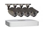 4 CHANNEL SECURITY SYSTEM WITH 4 700 TVL BULLET CAMERAS QC304 4W7 5 SKU QC304 4W