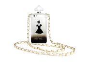 Beautiful Luxury Guerlain Little Black Dress Style Perfumes Bottle Cellphone Case Cover with Chain for Samsung Galaxy S5 Color Gradient