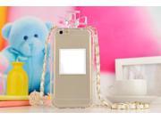 New Fashion Perfume Bottle Telephone Case Bowknot Style Design Hangbag Phone Cover with Chain for iPhone 4S Color White