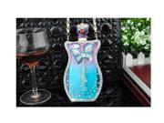 Bling Bling Set Auger Perfume Bottle Telephone Smart Case Protective Cover with Luxurious Flying Butterfly Style Design for iPhone 4 4S Color Blue