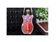 Bling Bling Set Auger Perfume Bottle Telephone Smart Case Protective Cover with Luxurious Flying Butterfly Style Design for iPhone 6 4.7 Color Red