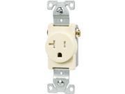 Cooper Wiring Devices TR1877LA Lt Almond TAMPER RESISTANT Single Outlet Receptacle 5 20R 20A