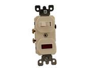 New White Commercial Toggle Wall Switch w Pilot Light 15A 5226 W 042