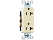 Pass and Seymour 26342 I Ivory Decorator Duplex Receptacle Outlet 20A 125V
