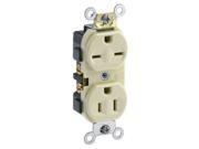 Ivory 125 250V DUAL Voltage Receptacle Duplex Outlet 15A 5031 I