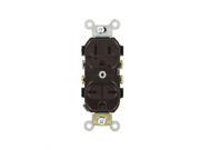 New Brown DUAL Voltage Duplex Receptacle Outlet 15A 125 250V 5031 Boxed