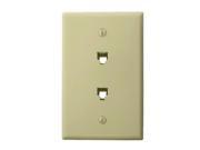 UPC 078477105160 product image for Leviton 40566-I Ivory Midway Duplex 6P6C Telephone Jack Wallplate | upcitemdb.com