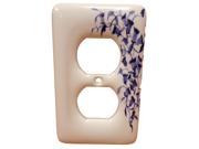 UPC 078477129210 product image for Leviton Blue Vine Pattern Porcelain Receptacle Wallplate Duplex Outlet Cover 895 | upcitemdb.com