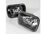 Modifystreet® H6014 H6052 H6054 7x6 Semi Sealed Beam Headlights Conversion Kit Black Crystal