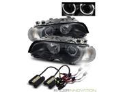 6000K HID For 99 01 BMW E46 2DR 328 330 M3 Halo Projector Headlights Corner BLK