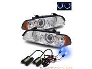 10000K HID For 97 03 BMW E39 525 528 530 540 M5 Halo Projector Headlights Chrome