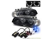 10000K HID For 99 01 BMW E46 2DR 328 330 M3 Halo Projector Headlights Corner BLK