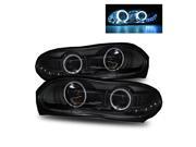 For 98 01 Chevy Camaro Angel Eye Halo Projector Headlights Black